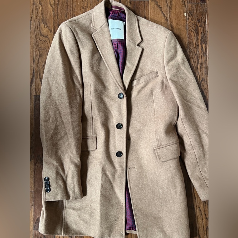 Ben Sherman Men’s Medium Camel Coat